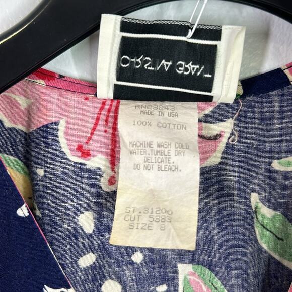 Reformation Floral Dress - Pink and Navy - Picture 9 of 13